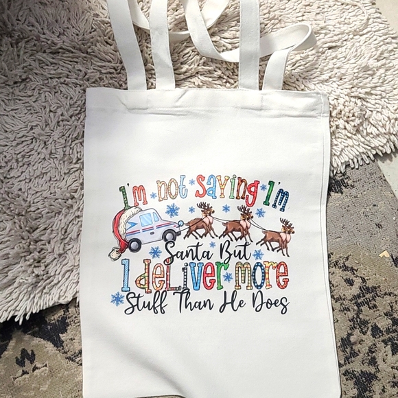 DELIVERY POSTAL Truck Delivery Christmas tote nwt - Picture 1 of 2